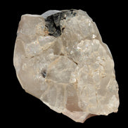 Black Tourmaline on flat-plated clear Calcite matrix from Afghanistan 65.8g in sunlight - Rocks and Things Store