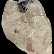 Black Tourmaline on flat-plated clear Calcite matrix from Afghanistan 65.8g in sunlight - Rocks and Things Store