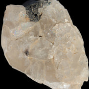 Black Tourmaline on flat-plated clear Calcite matrix from Afghanistan 65.8g in sunlight - Rocks and Things Store