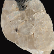 Black Tourmaline on flat-plated clear Calcite matrix from Afghanistan 65.8g in sunlight - Rocks and Things Store