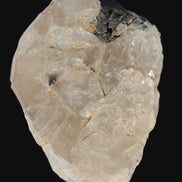 Black Tourmaline on flat-plated clear Calcite matrix from Afghanistan 65.8g in sunlight - Rocks and Things Store