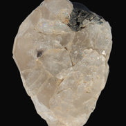 Black Tourmaline on flat-plated clear Calcite matrix from Afghanistan 65.8g in sunlight - Rocks and Things Store