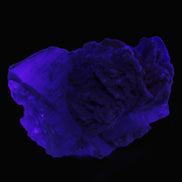 Large bi-colour terminated Green Tourmaline, Clear Aquamarine & Lepidolite on matrix 118.9g in UV light - Rocks and Things Store