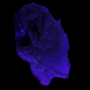 Large bi-colour terminated Green Tourmaline, Clear Aquamarine & Lepidolite on matrix 118.9g in UV light - Rocks and Things Store