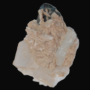 Large bi-colour terminated Green Tourmaline, Clear Aquamarine & Lepidolite on matrix 118.9g in sunshine - Rocks and Things Store