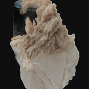 Large bi-colour terminated Green Tourmaline, Clear Aquamarine & Lepidolite on matrix 118.9g in sunlight - Rocks and Things Store