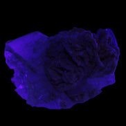 Large bi-colour terminated Green Tourmaline, Clear Aquamarine & Lepidolite on matrix 118.9g in UV light - Rocks and Things Store