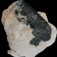 Large bi-colour terminated Green Tourmaline, Clear Aquamarine & Lepidolite on matrix 118.9g in sunlight - Rocks and Things Store