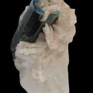 Large bi-colour terminated Green Tourmaline, Clear Aquamarine & Lepidolite on matrix 118.9g in sunlight - Rocks and Things Store