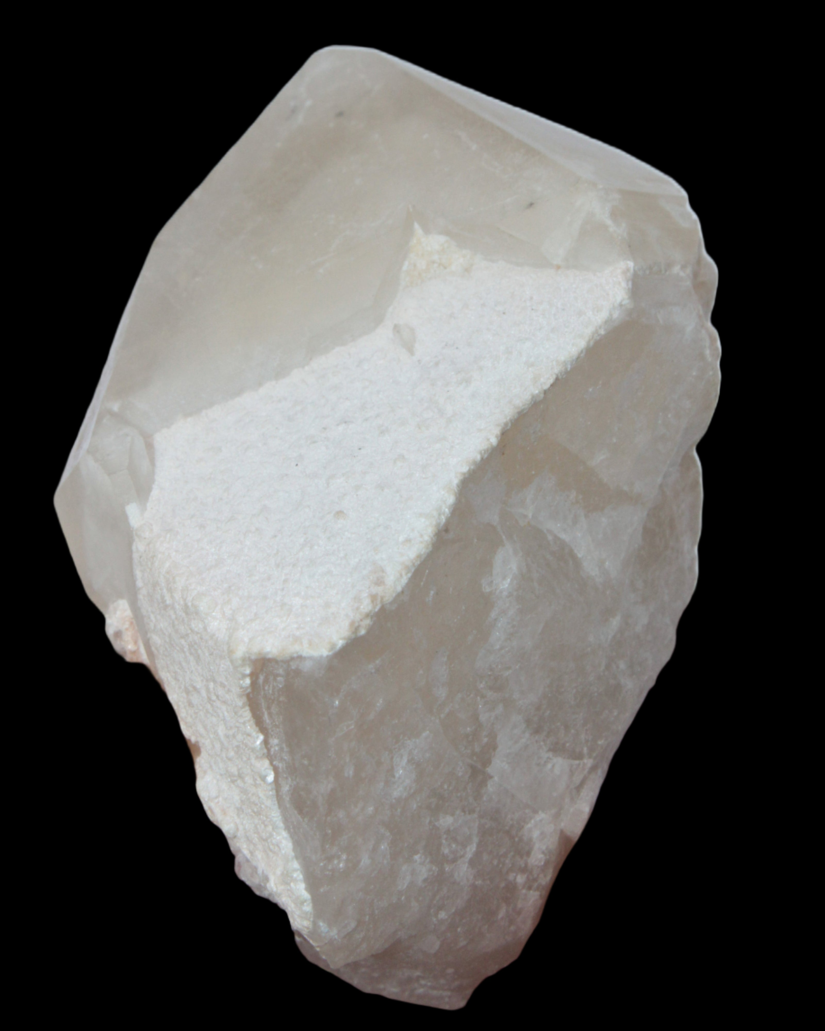 Green Tourmaline crystal on unusual Clear Calcite crystal overgrown dusted Mica layer 144g in sunlight - Rocks and Things Store