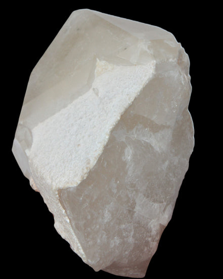 Green Tourmaline crystal on unusual Clear Calcite crystal overgrown dusted Mica layer 144g in sunlight - Rocks and Things Store