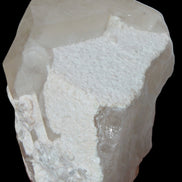 Green Tourmaline crystal on unusual Clear Calcite crystal overgrown dusted Mica layer 144g in sunlight - Rocks and Things Store