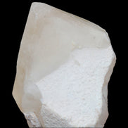 Green Tourmaline crystal on unusual Clear Calcite crystal overgrown dusted Mica layer 144g in sunlight - Rocks and Things Store