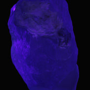 Green Tourmaline crystal on unusual Clear Calcite crystal overgrown dusted Mica layer 144g in UV light - Rocks and Things Store