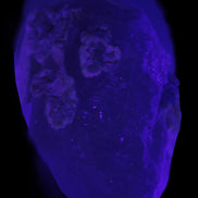 Green Tourmaline crystal on unusual Clear Calcite crystal overgrown dusted Mica layer 144g in UV light - Rocks and Things Store