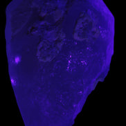 Green Tourmaline crystal on unusual Clear Calcite crystal overgrown dusted Mica layer 144g in UV light - Rocks and Things Store