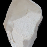 Green Tourmaline crystal on unusual Clear Calcite crystal overgrown dusted Mica layer 144g in sunlight - Rocks and Things Store