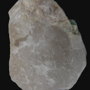 Green Tourmaline crystal on unusual Clear Calcite crystal overgrown dusted Mica layer 144g in sunlight - Rocks and Things Store