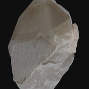 Green Tourmaline crystal on unusual Clear Calcite crystal overgrown dusted Mica layer 144g in sunlight - Rocks and Things Store