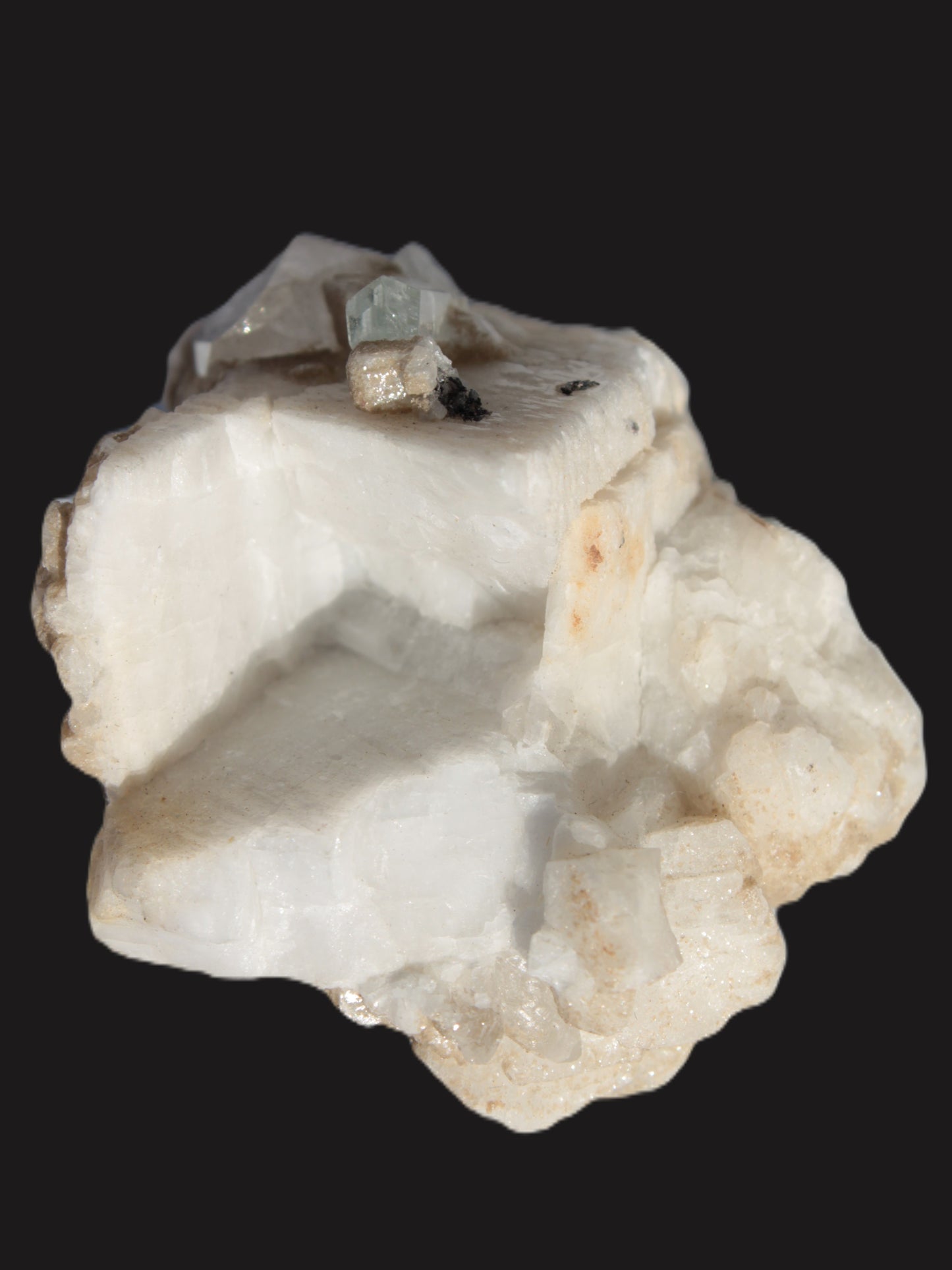 Amphitheatre Feldspar matrix with Mica holding Aquamarine & Quartz crystals 325ct 65g Rocks and Things