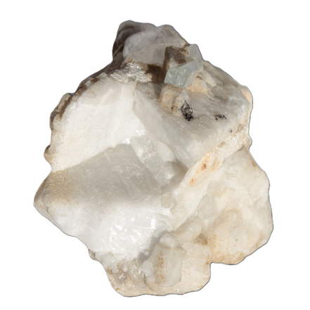 Amphitheatre Feldspar matrix with Mica holding Aquamarine & Quartz crystals 325ct 65g - Rocks and Things Store