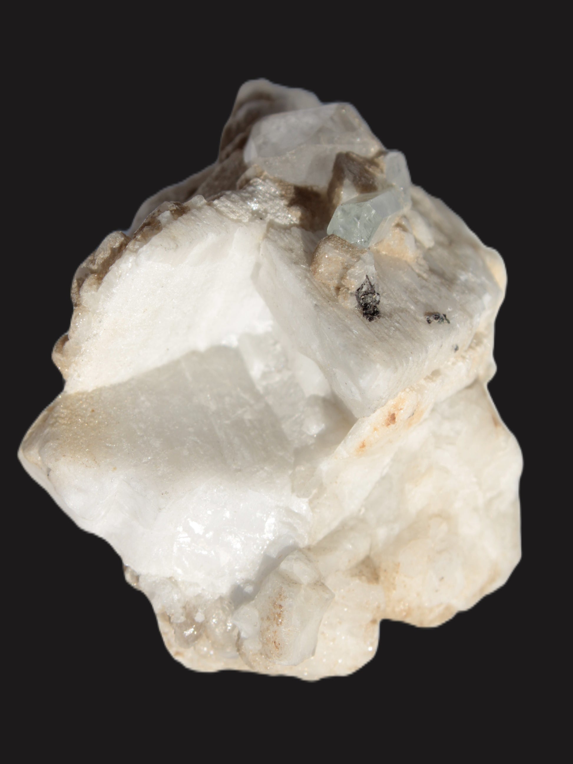 Amphitheatre Feldspar matrix with Mica holding Aquamarine & Quartz crystals 325ct 65g Rocks and Things