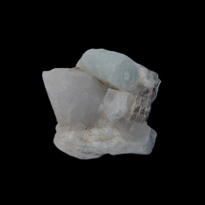 Aquamarine crystal with Lepidolote & Tourmaline crystals on matrix 159.8ct  31.9g Rocks and Things