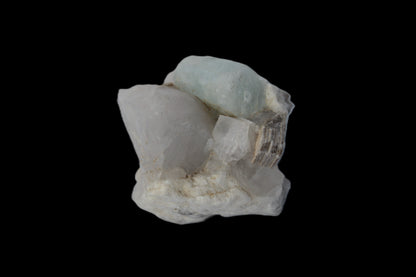 Aquamarine crystal with Lepidolote & Tourmaline crystals on matrix 159.8ct  31.9g Rocks and Things