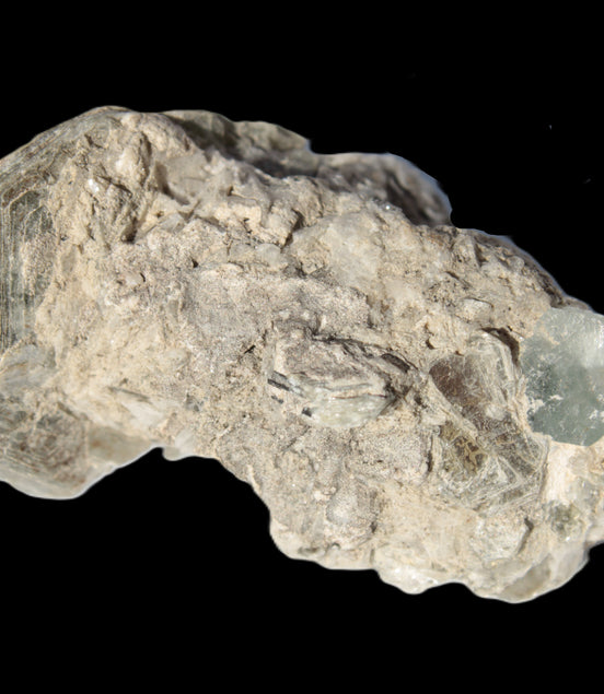 Small Aquamarine crystal on Lepidolote matrix 194.7ct  38.9g Rocks and Things