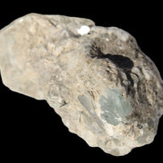 Small Aquamarine crystal on Lepidolote matrix 194.7ct  38.9g Rocks and Things