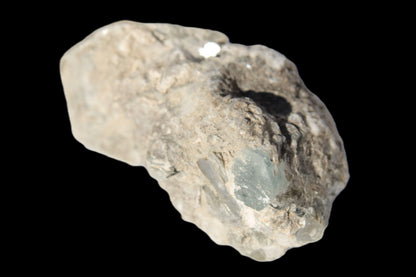 Small Aquamarine crystal on Lepidolote matrix 194.7ct  38.9g Rocks and Things