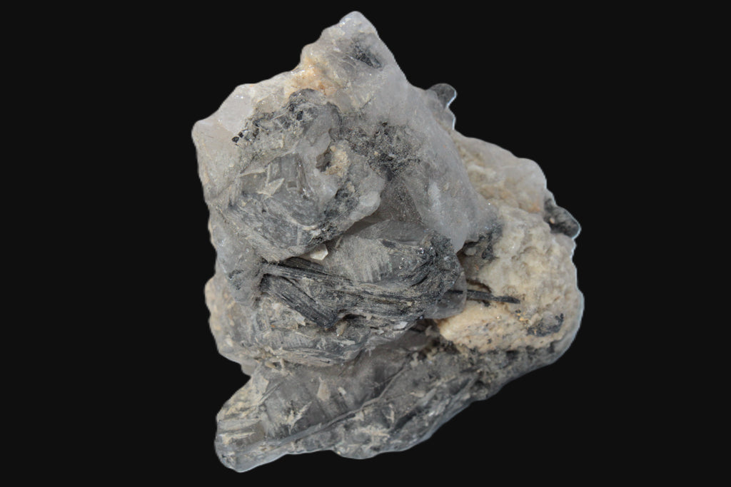 Elestial Smoky & Clear Quartz crystals with Calcite & Elbaite from Afghanistan 496.5ct 99.3g Rocks and Things