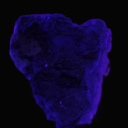 Elestial Smoky & Clear Quartz crystals with Calcite & Elbaite 99.3g in UV light