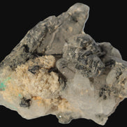 Elestial Smoky & Clear Quartz crystals with Calcite & Elbaite from Afghanistan 496.5ct 99.3g Rocks and Things