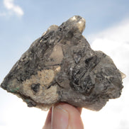 Elestial Smoky & Clear Quartz crystals with Calcite & Elbaite from Afghanistan 496.5ct 99.3g Rocks and Things