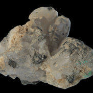 Elestial Smoky & Clear Quartz crystals with Calcite & Elbaite from Afghanistan 496.5ct 99.3g Rocks and Things