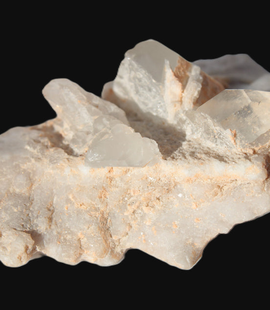Clear Quartz crystals (Isis face) on flat Calcite/Mica matrix from Afghanistan 170.6ct 34.1g Rocks and Things