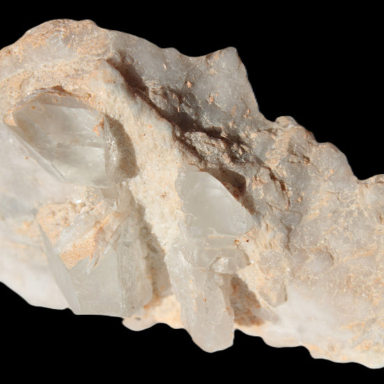 Clear Quartz crystals (Isis face) on flat Calcite/Mica matrix from Afghanistan 170.6ct 34.1g Rocks and Things