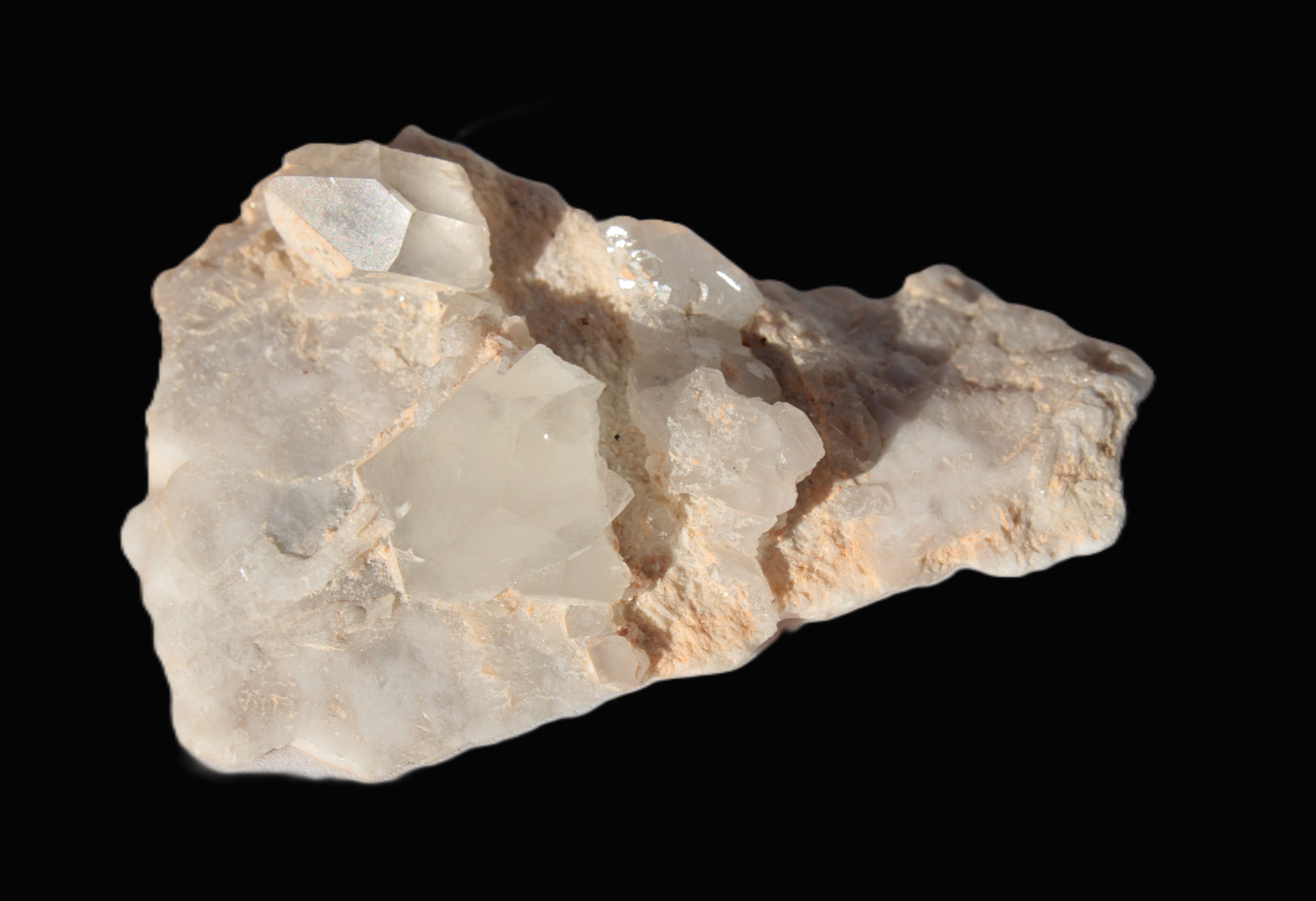 Clear Quartz crystals (Isis face) on flat Calcite/Mica matrix from Afghanistan 170.6ct 34.1g Rocks and Things