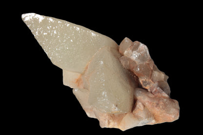 Dog-tooth Calcite cystals on cubic Purple Fluorite cluster 470.9ct  94.1g Rocks and Things