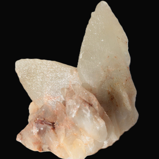 Dog-tooth Calcite cystals on cubic Purple Fluorite cluster 470.9ct  94.1g Rocks and Things