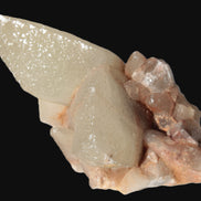 Dog-tooth Calcite cystals on cubic Purple Fluorite cluster 470.9ct  94.1g Rocks and Things