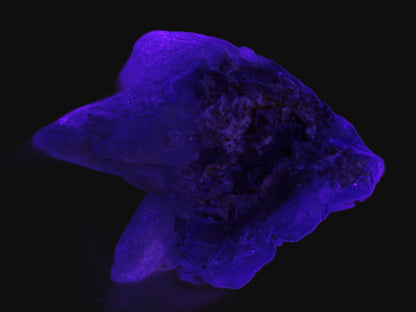 Dog-tooth Calcite cystals on cubic Purple Fluorite cluster 470.9ct  94.1g Rocks and Things