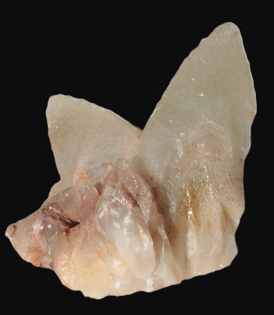 Dog-tooth Calcite cystals on cubic Purple Fluorite cluster 470.9ct  94.1g Rocks and Things