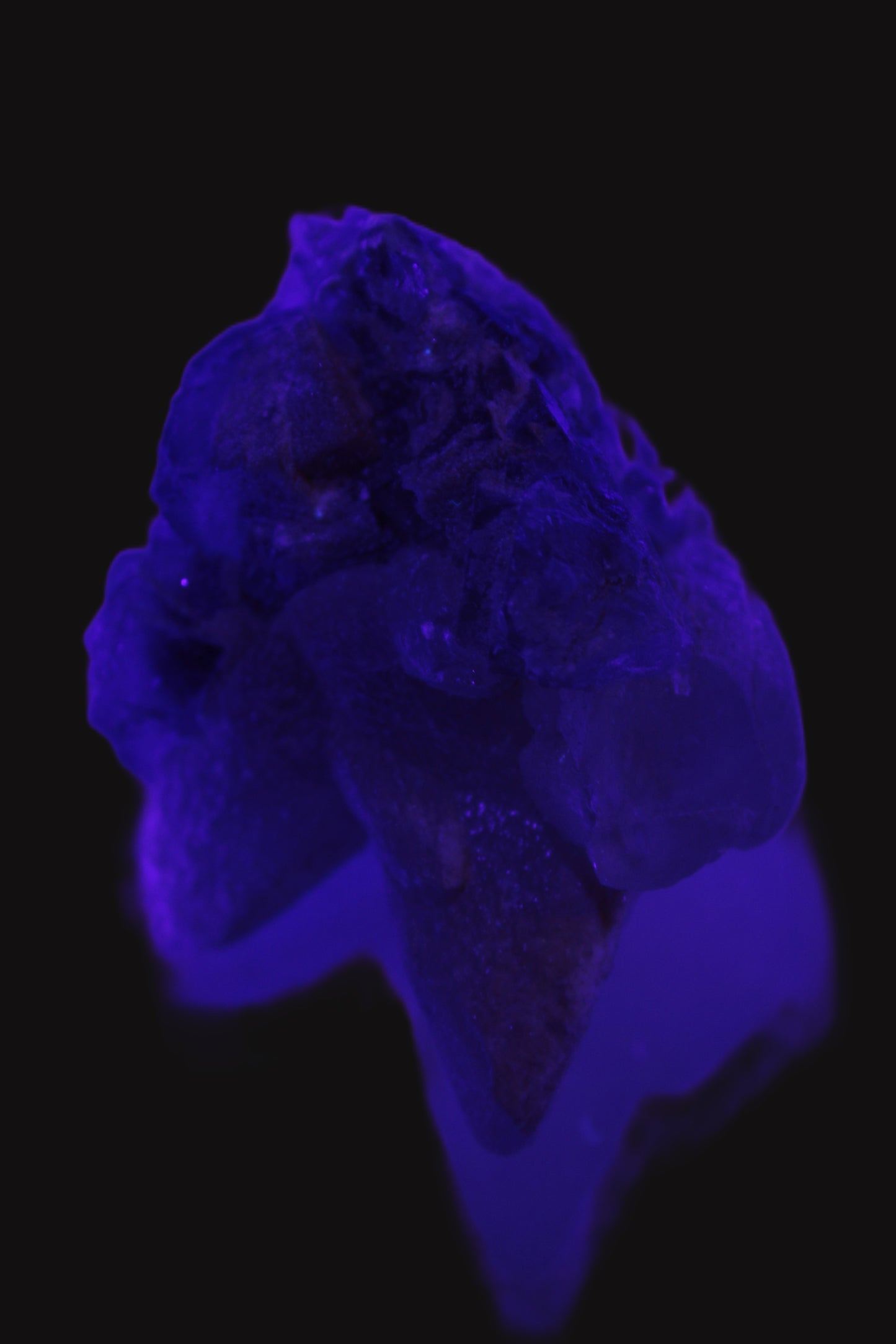 Dog-tooth Calcite cystals on cubic Purple Fluorite cluster 470.9ct  94.1g Rocks and Things