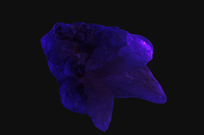 Dog-tooth Calcite cystals on cubic Purple Fluorite cluster 470.9ct  94.1g Rocks and Things