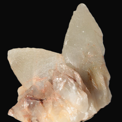 Dog-tooth Calcite cystals on cubic Purple Fluorite cluster 470.9ct  94.1g Rocks and Things