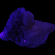Dog-tooth Calcite cystals on cubic Purple Fluorite cluster 470.9ct  94.1g Rocks and Things