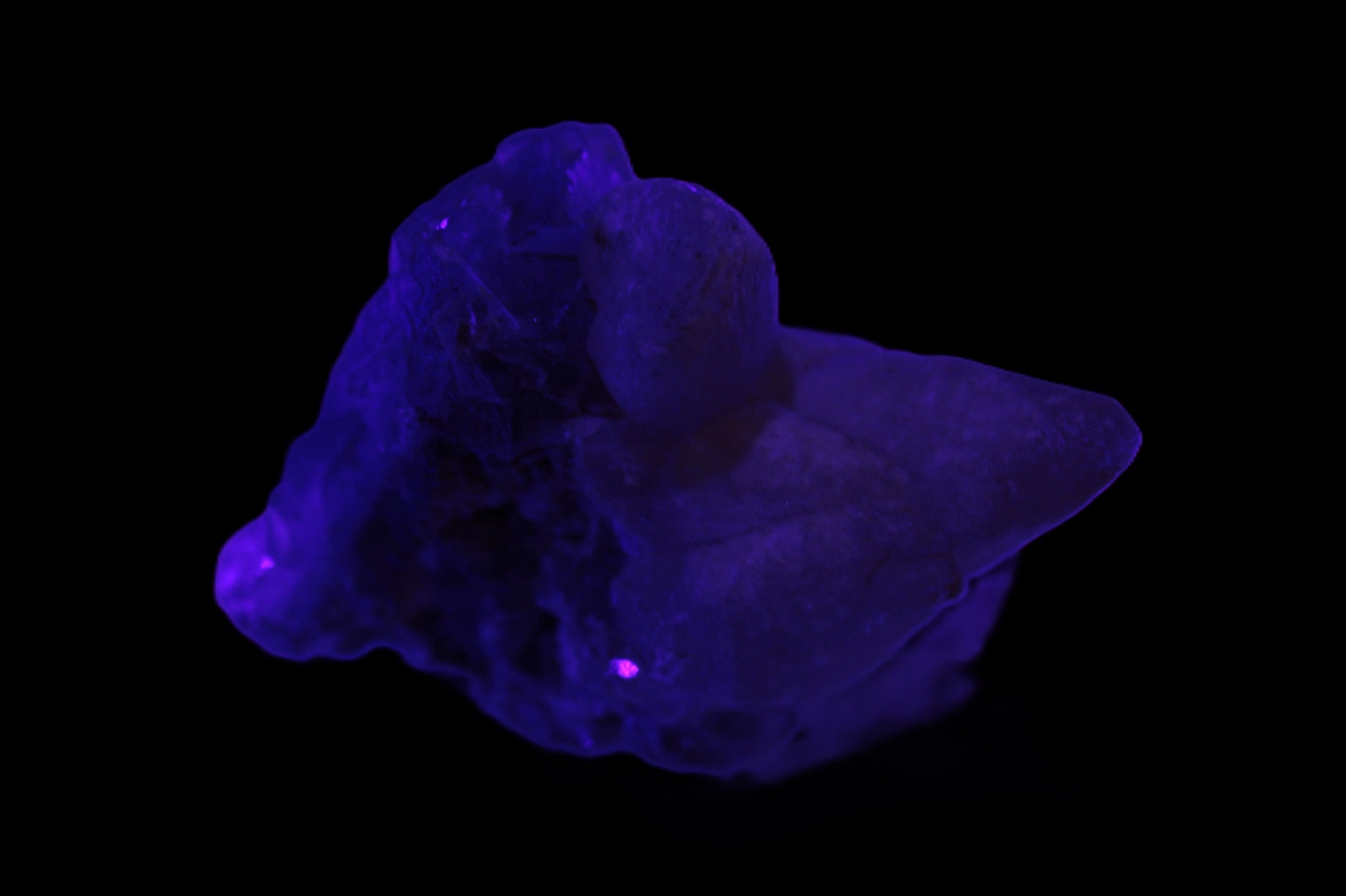 Dog-tooth Calcite cystals on cubic Purple Fluorite cluster 470.9ct  94.1g Rocks and Things