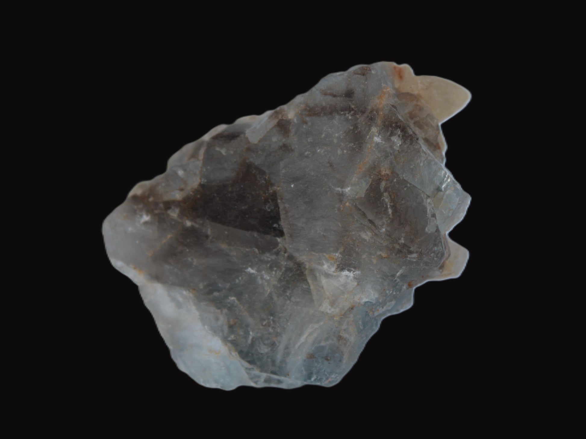 Dog-tooth Calcite cystals on cubic Blue Fluorite cluster 277ct  55.4g Rocks and Things